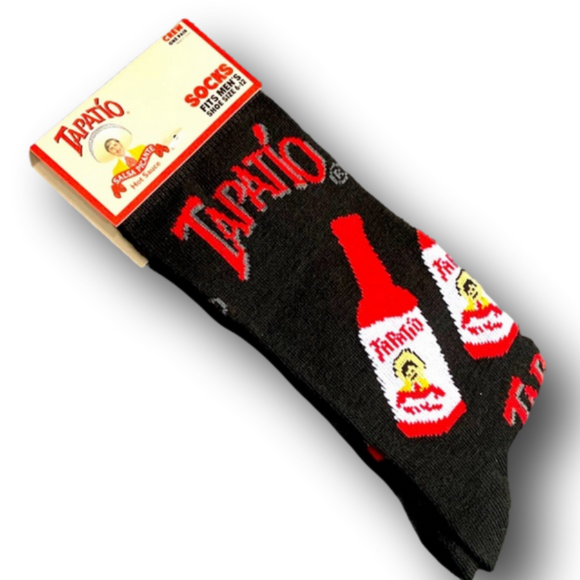 3/$20 Tapatio Salsa Picante Hot Sauce Funny Novelty Crew Socks - Brand New - Picture 3 of 3